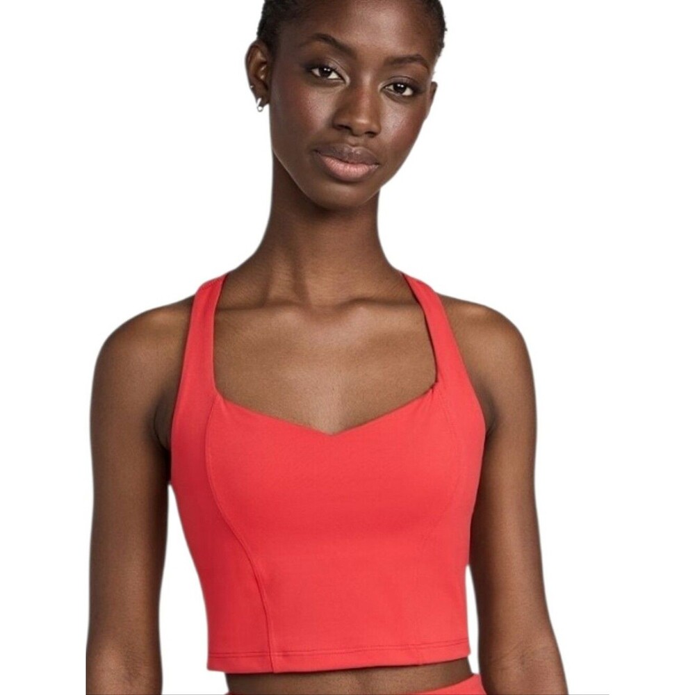 beyond yoga powerbeyond intensity racerback tank red size M